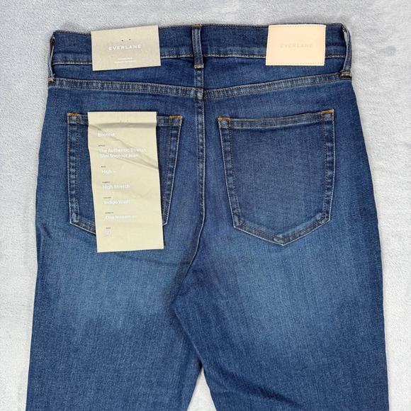 Everlane Women'The Authentic Stretch Slim Bootcut Jeana Indigo Wash Size 27 - Picture 8 of 11